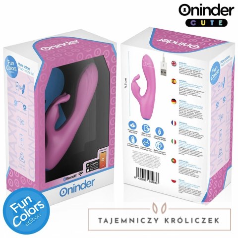 ONINDER Cute Love Bunny - wibrator z funkcją sterowania aplikacją, rożowy 14,5 cm ONINDER