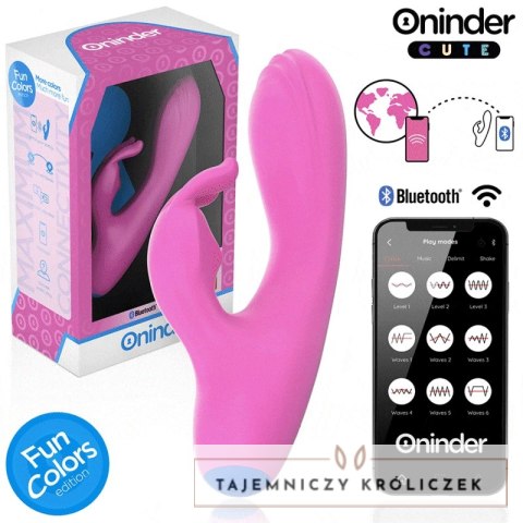 ONINDER Cute Love Bunny - wibrator z funkcją sterowania aplikacją, rożowy 14,5 cm ONINDER