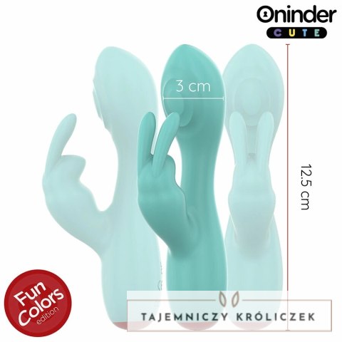 ONINDER Cute Love Bunny - zaawansowana maszyna intymna, turkusowa, 12,5 cm ONINDER
