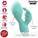 ONINDER Cute Love Bunny - zaawansowana maszyna intymna, turkusowa, 12,5 cm ONINDER