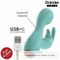 ONINDER Cute Love Bunny - zaawansowana maszyna intymna, turkusowa, 12,5 cm ONINDER