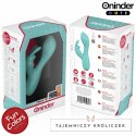 ONINDER Cute Love Bunny - zaawansowana maszyna intymna, turkusowa, 12,5 cm ONINDER