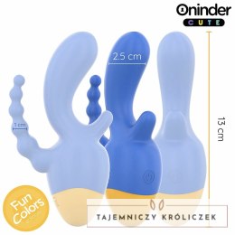 ONINDER Cute Triple Vibrator z Aplikacją - 9 Trybow, USB, Niebiesko-Żołty ONINDER