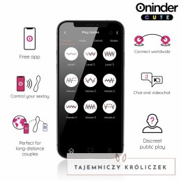 Oninder Cute Master - Wibrująca maszyna intymna G z aplikacją, rożowo-żołta 12,5 cm ONINDER