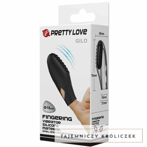 Pretty Love Gilo silikonowy masażer na palec czarny 10 trybow PRETTY LOVE