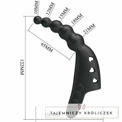 Pretty Love Jordin Finger Wibrator 10 trybow czarny silikon USB PRETTY LOVE