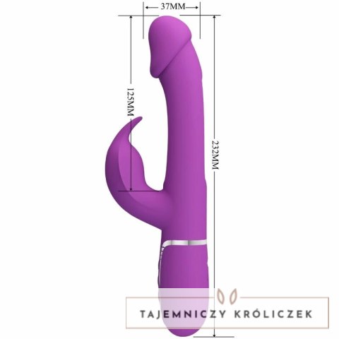 Pretty Love Kampas Wielofunkcyjny Wibrator Krolik Fioletowy 3w1 USB PRETTY LOVE