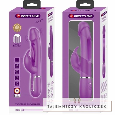 Pretty Love Kampas Wielofunkcyjny Wibrator Krolik Fioletowy 3w1 USB PRETTY LOVE