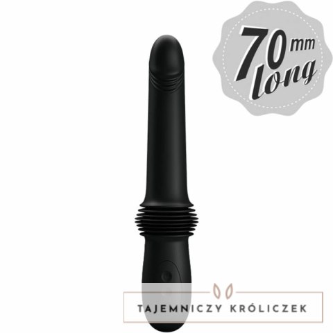Pretty Love Pazuzu Czarny - Wibrator Intymny z 3 Trybami Pchnięcia PRETTY LOVE