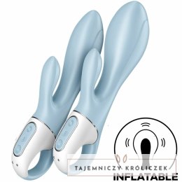 Satisfyer Air Pump Bunny 1 - niebieska maszyna intymna z funkcją nadmuchu SATISFYER