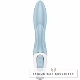 Satisfyer Air Pump Bunny 1 - niebieska maszyna intymna z funkcją nadmuchu SATISFYER