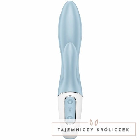 Satisfyer Air Pump Bunny 1 - niebieska maszyna intymna z funkcją nadmuchu SATISFYER