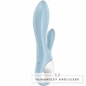 Satisfyer Air Pump Bunny 1 - niebieska maszyna intymna z funkcją nadmuchu SATISFYER