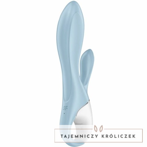 Satisfyer Air Pump Bunny 1 - niebieska maszyna intymna z funkcją nadmuchu SATISFYER