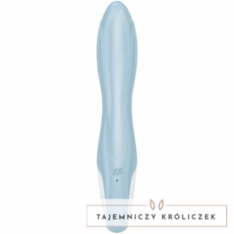 Satisfyer Air Pump Bunny 1 - niebieska maszyna intymna z funkcją nadmuchu SATISFYER