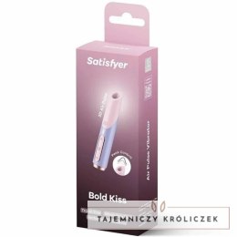 Satisfyer Bold Kiss Wave miniaturowy stymulator powietrzny USB-C fioletowy SATISFYER