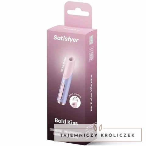 Satisfyer Bold Kiss Wave miniaturowy stymulator powietrzny USB-C fioletowy SATISFYER