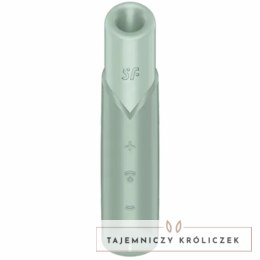 Satisfyer Naughty Kiss Wave Air Wave, kompaktowy model akwamaryn USB-C SATISFYER