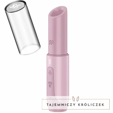 Satisfyer Secret Kiss Wave kompaktowy masażer Air Wave rożowy USB-C SATISFYER