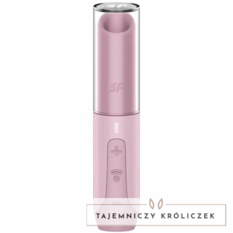Satisfyer Secret Kiss Wave kompaktowy masażer Air Wave rożowy USB-C SATISFYER