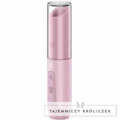 Satisfyer Secret Kiss Wave kompaktowy masażer Air Wave rożowy USB-C SATISFYER