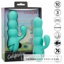 CalExotics California Dreaming Del Mar Diva Aqua Green - podwojny masażer z funkcją pchania CALEXOTICS