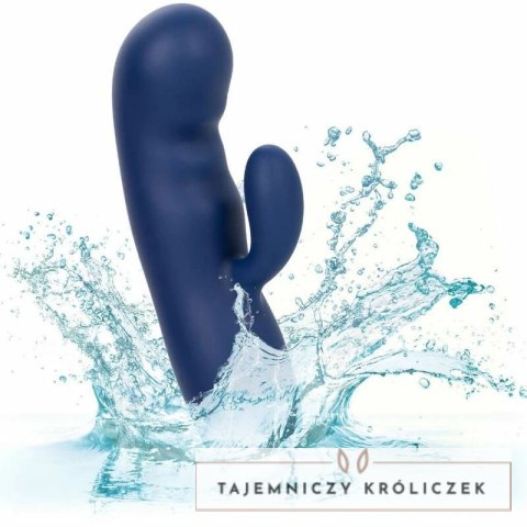 CalExotics Cashmere Silk Duo Blue - masażer dwusilnikowy, silikon, wodoodporny CALEXOTICS