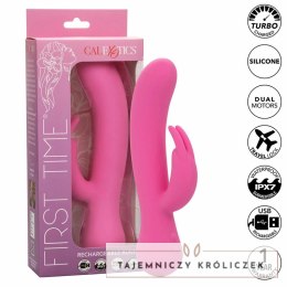 CalExotics First Time Bunny model rożowy z ładowaniem USB, silikon CALEXOTICS