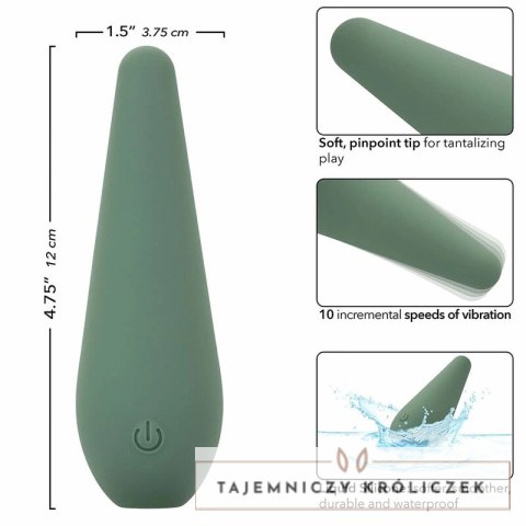 CalExotics Mod Chic Zielony - Precyzyjny stymulator silikonowy USB CALEXOTICS