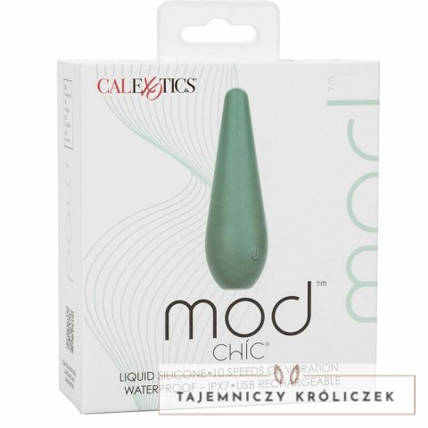 CalExotics Mod Chic Zielony - Precyzyjny stymulator silikonowy USB CALEXOTICS