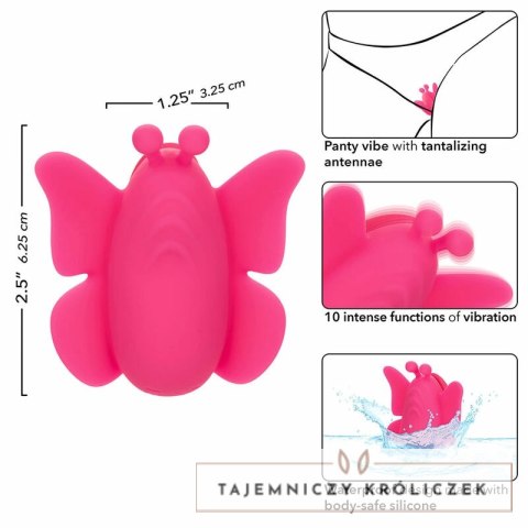CalExotics Neon Vibes Flutter Vibe rożowy - kompaktowy stymulator z 10 trybami CALEXOTICS
