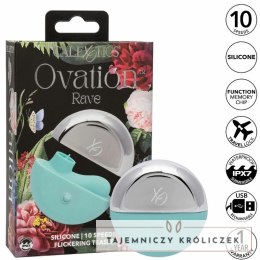 CalExotics Ovation Rave Aqua Green - stymulator z 10 trybami pracy i etui CALEXOTICS