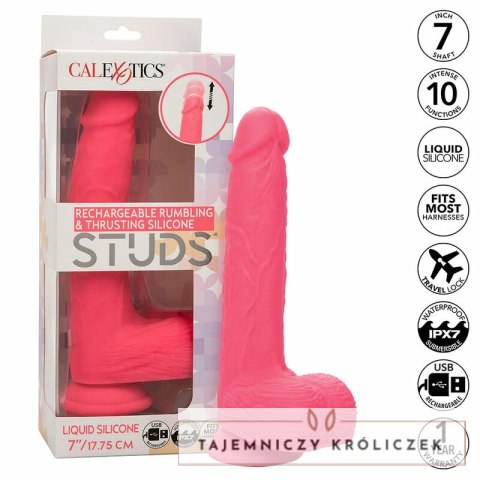 CalExotics Studs Wibrator Silikonowy 10 Trybow Rożowy 17,75 cm CALEXOTICS