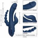 CalExotics Triple Action Blue - Masażer Intymny z Potrojnym Systemem Wibracji CALEXOTICS