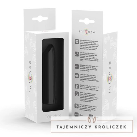 Intense Todrick Bullet czarny - kompaktowy model z 10 trybami wibracji INTENSE