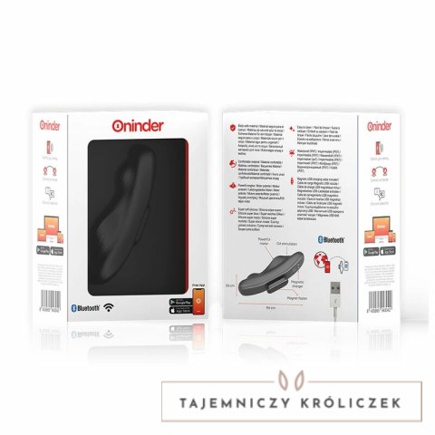 ONINDER MANILA - Wibrująca bielizna z aplikacją, 9 trybow, 9,6x2,6 cm ONINDER