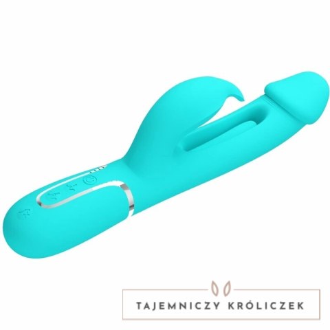 Pretty Love Dejon Rabbit Aqua Green - Wibrujący masażer 3w1, 7 trybow PRETTY LOVE