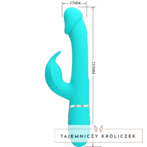 Pretty Love Dejon Rabbit Aqua Green - Wibrujący masażer 3w1, 7 trybow PRETTY LOVE