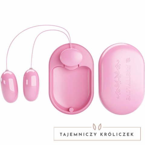 Pretty Love Fun Box Pink - Kompaktowy model wibrujący, 12 trybow, USB PRETTY LOVE