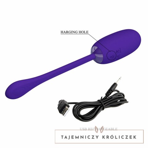 Pretty Love Julius - Fioletowy, wodoodporny system wibracyjny USB PRETTY LOVE