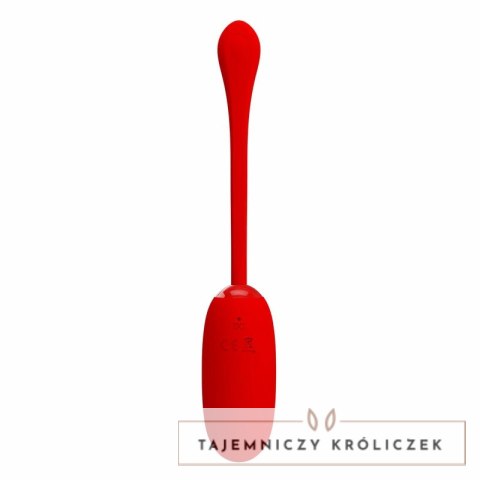 Pretty Love Julius - Jajko wibrujące, wodoodporne, czerwone, USB PRETTY LOVE