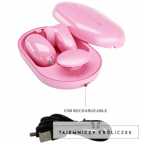 Pretty Love Magic Box - Zestaw wibrującej kuli i stymulatora, rożowy, USB PRETTY LOVE