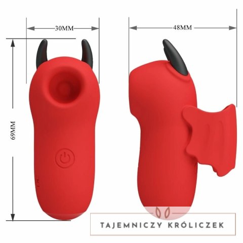 Pretty Love Magic Diabel Mini - Czerwony model silikonowy z 10 trybami pracy PRETTY LOVE