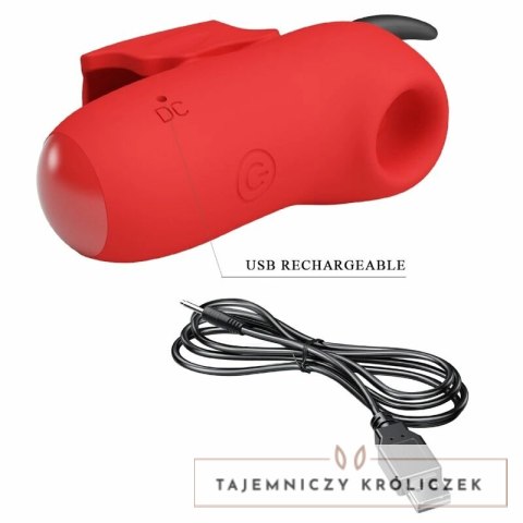 Pretty Love Magic Diabel Mini - Czerwony model silikonowy z 10 trybami pracy PRETTY LOVE