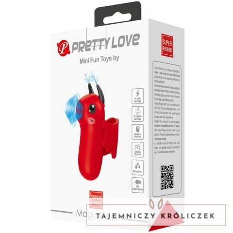 Pretty Love Magic Diabel Mini - Czerwony model silikonowy z 10 trybami pracy PRETTY LOVE