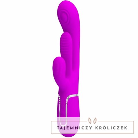 Pretty Love Shania Triple Rabbit - wielofunkcyjny model silikonowy rożowy PRETTY LOVE