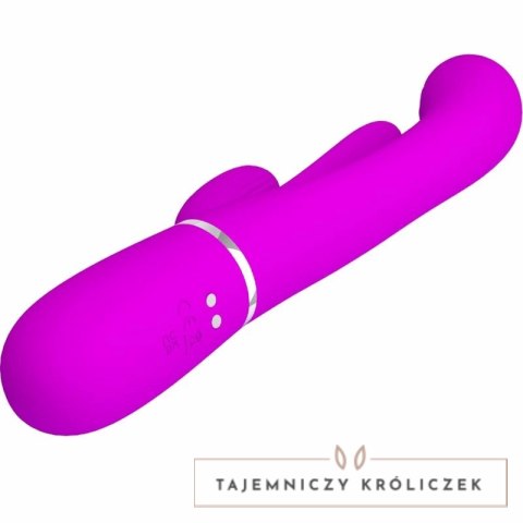 Pretty Love Shania Triple Rabbit - wielofunkcyjny model silikonowy rożowy PRETTY LOVE