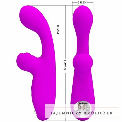 Pretty Love Skylar Purple - wielofunkcyjny stymulator silikonowy USB PRETTY LOVE