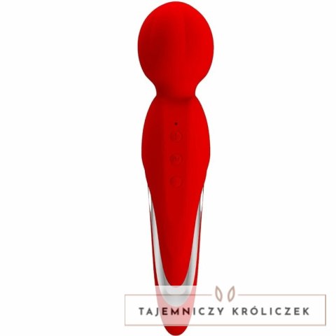 Pretty Love Walter Masażer Silikonowy Czerwony, 7 Trybow, USB PRETTY LOVE
