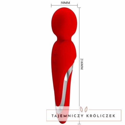 Pretty Love Walter Masażer Silikonowy Czerwony, 7 Trybow, USB PRETTY LOVE